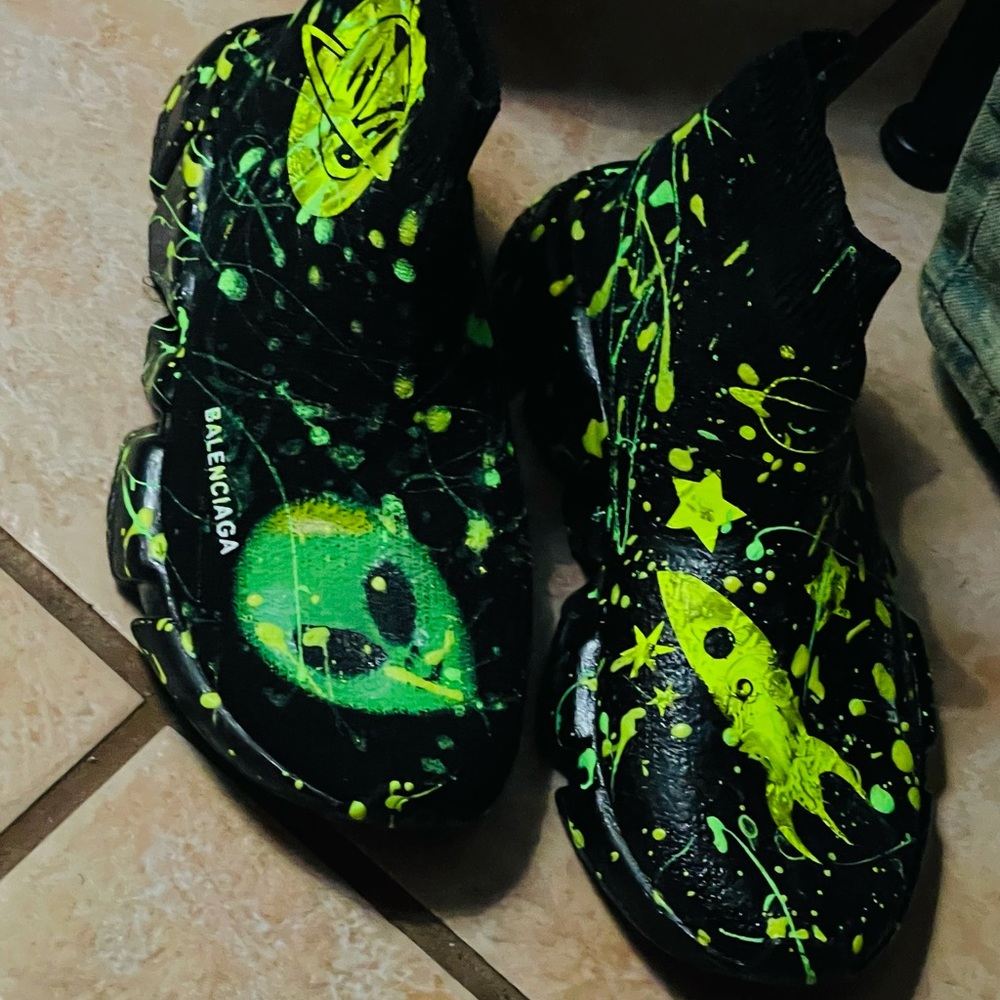 Custom painted Balenciagas